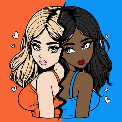 realistic girl split