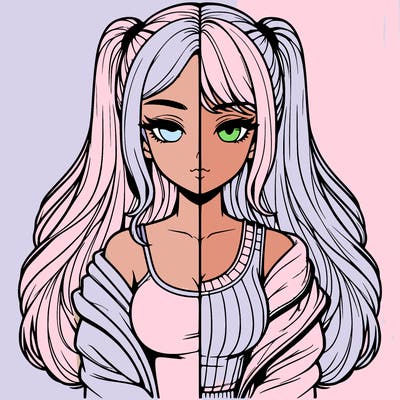 realistic girl split