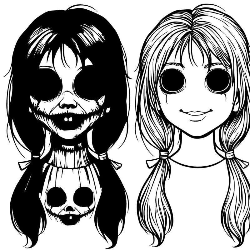 realistic creepy girl