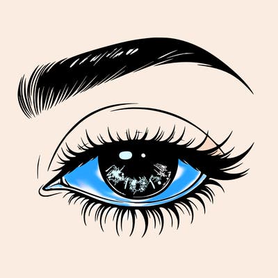 eye closed realistic