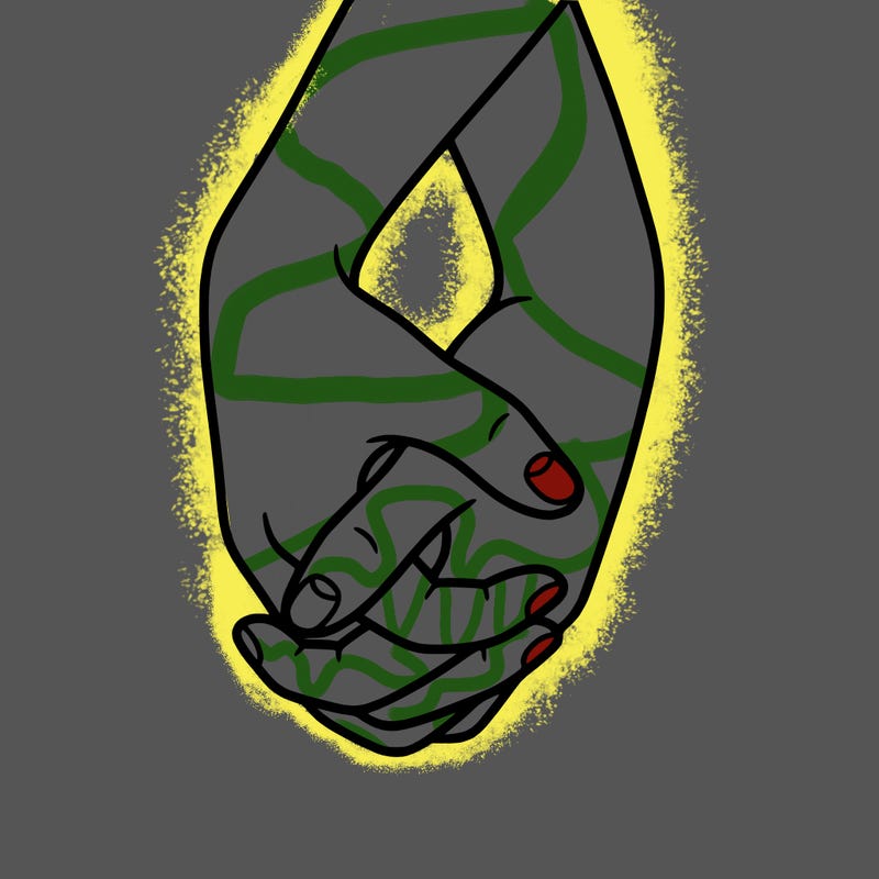 hands in shape of heart