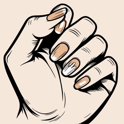 a hand with no nails