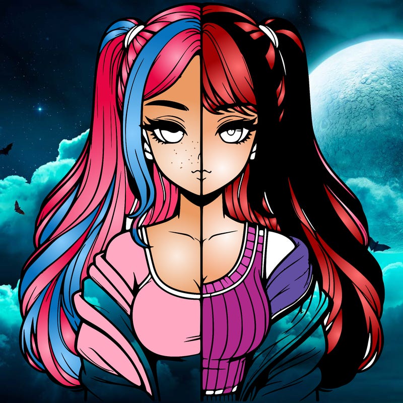 realistic girl split
