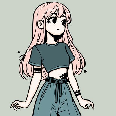 girl in a cute crop top