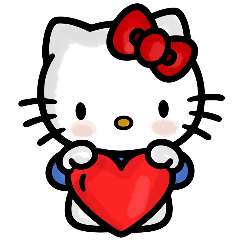 hello kitty with a big heart