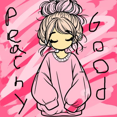 girl with baggy sweatshirt and messy bun