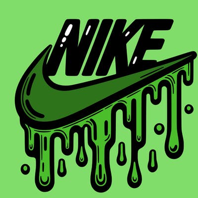 dripping nike logo