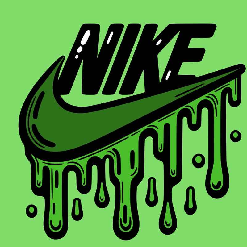 dripping nike logo