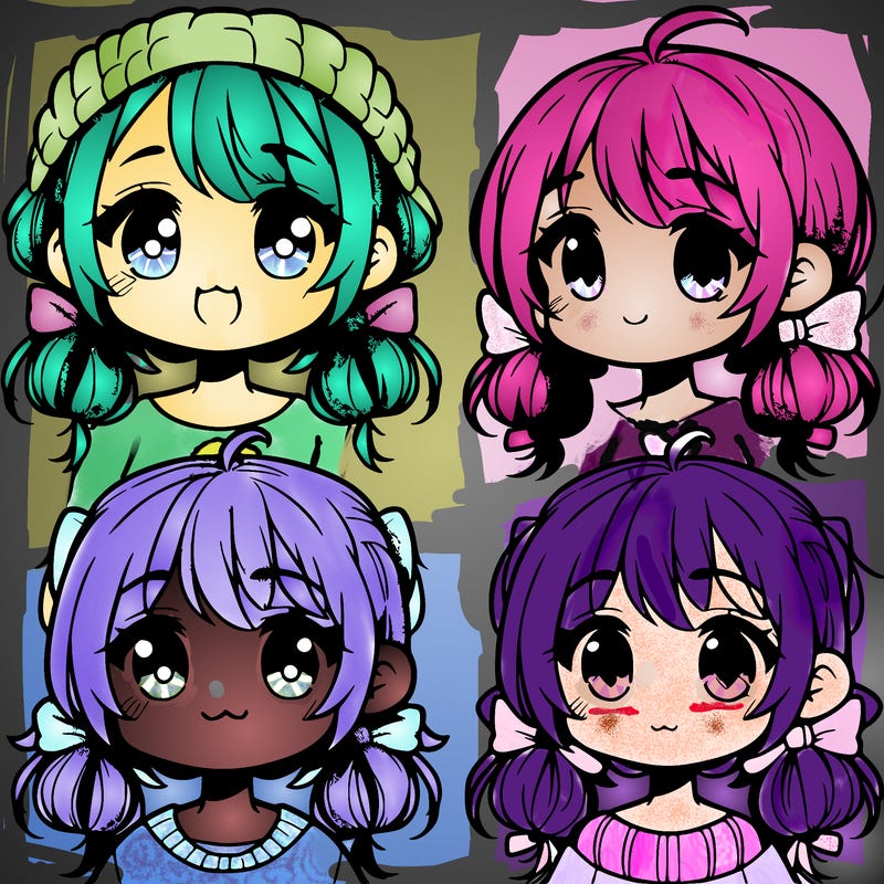 manga character girl kid