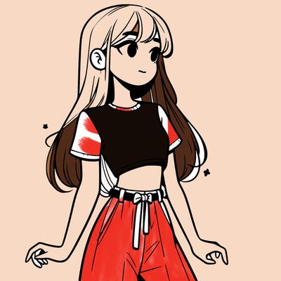 girl in a cute crop top