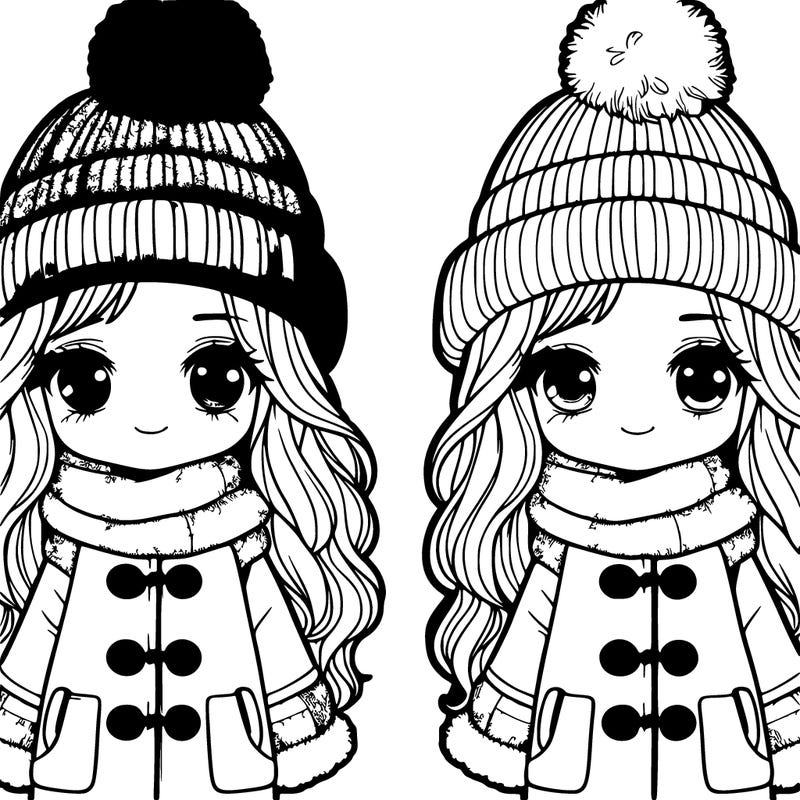 cute! realistic girl ,winter
