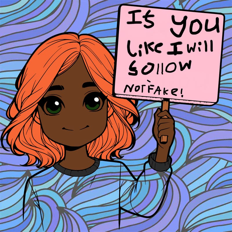 realistic girl holding up a sign