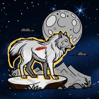wolf moonlight