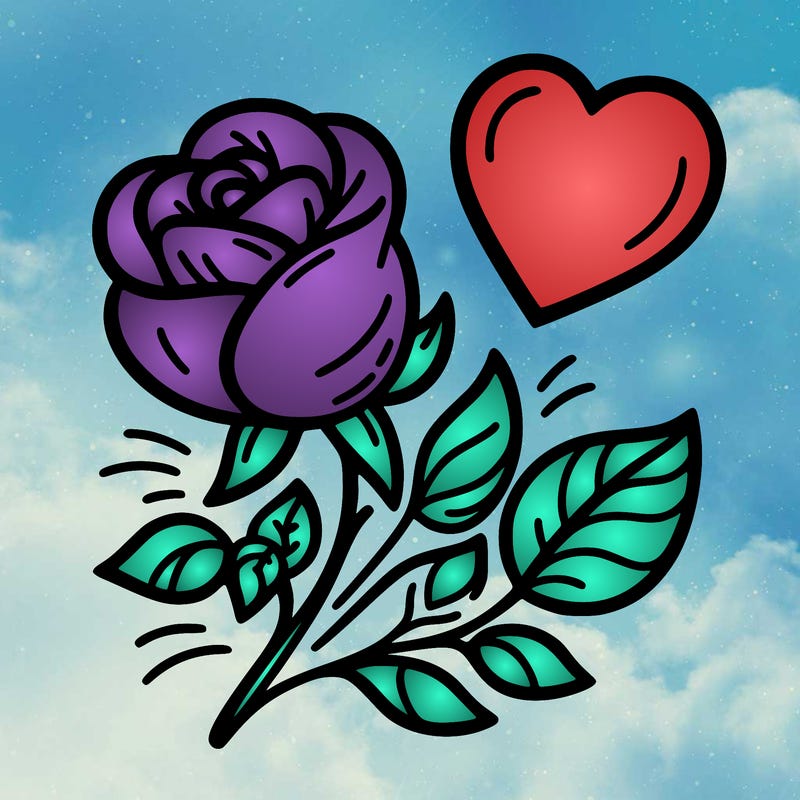 rose and heart