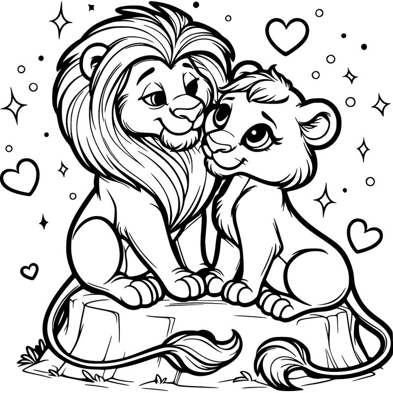 lion and lioness inlove