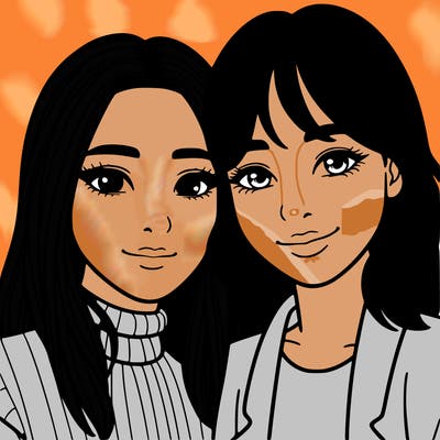 asian woman being in a couple with a latina woman realistic