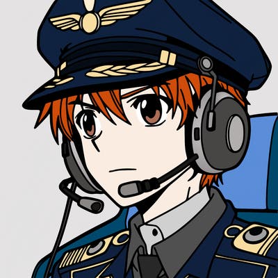 a pilot in an anime design