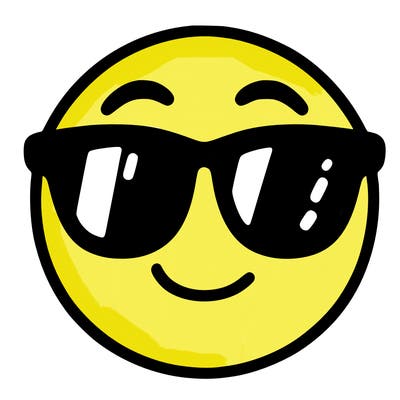 emoji with sunglasses