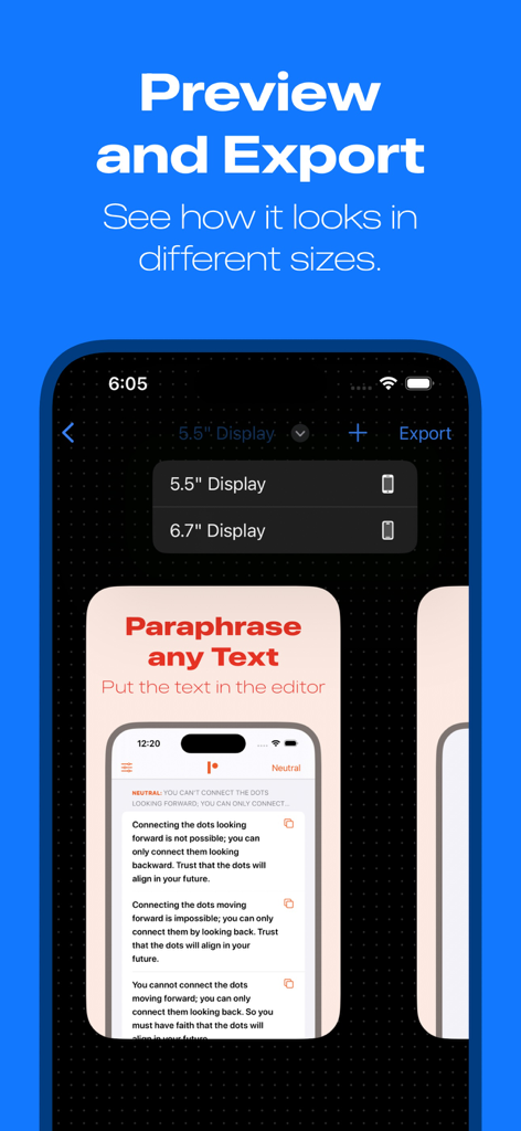 Screenshot Studio - App Mockup - Pré-visualize e exporte capturas de tela de aplicativos em diferentes tamanhos de exibição