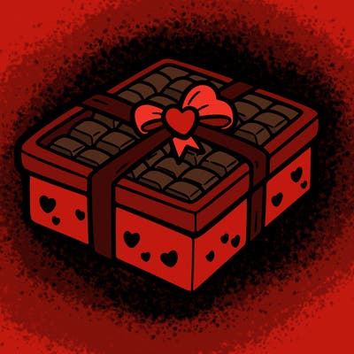 a box of chocolate for valentines day