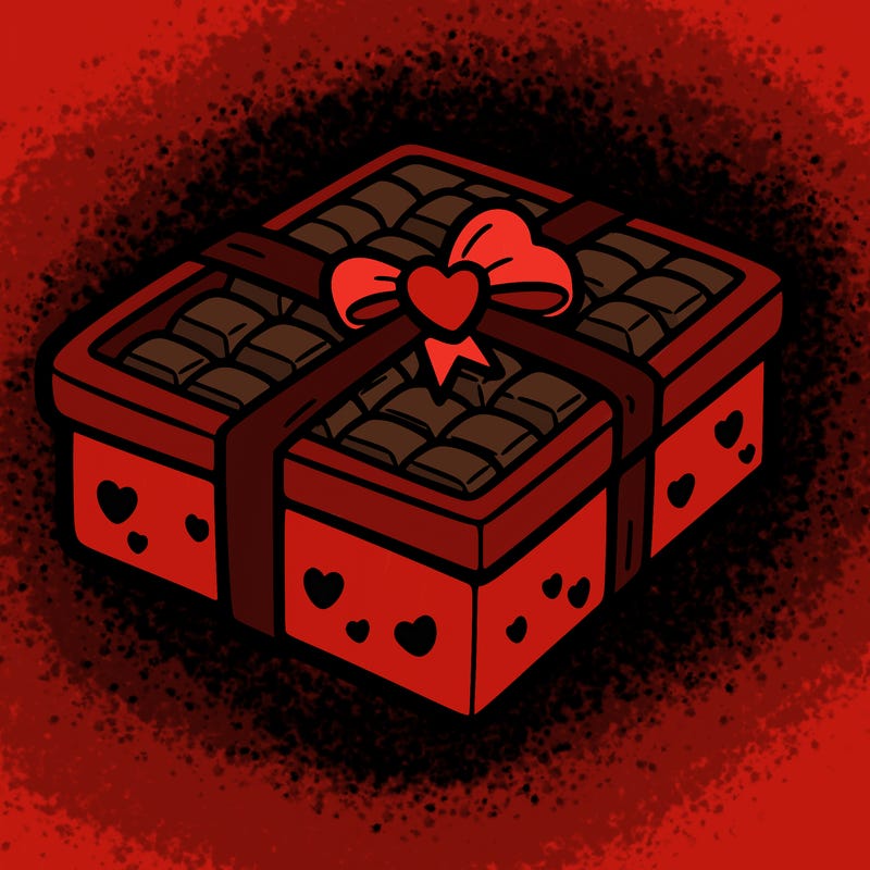 a box of chocolate for valentines day
