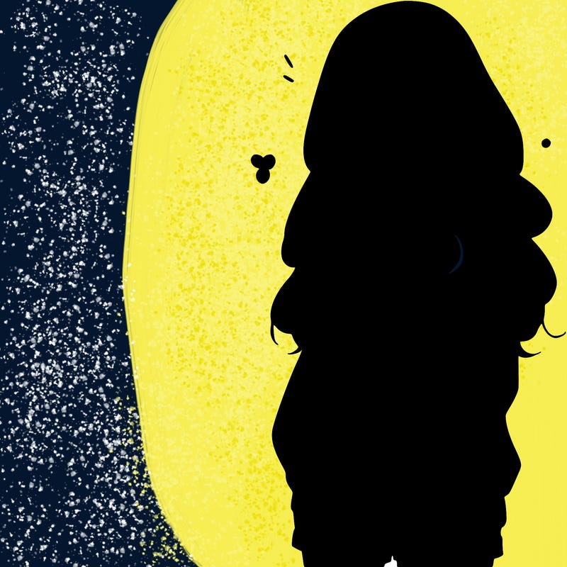 manga teen girl  in a sweater and baggy pants