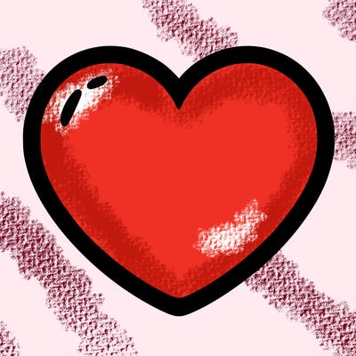 a blank heart