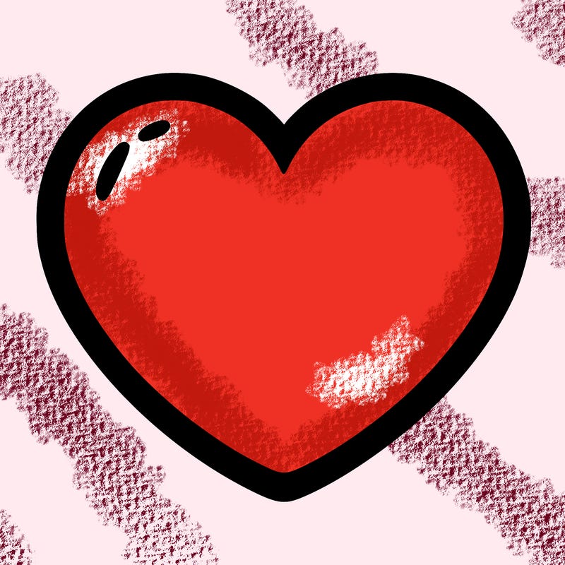 a blank heart