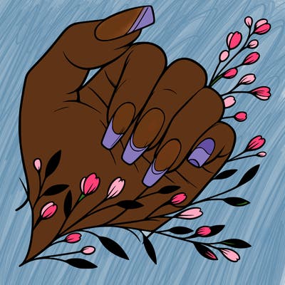 nails with french tip