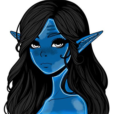 elf girl realistic dark fantasy