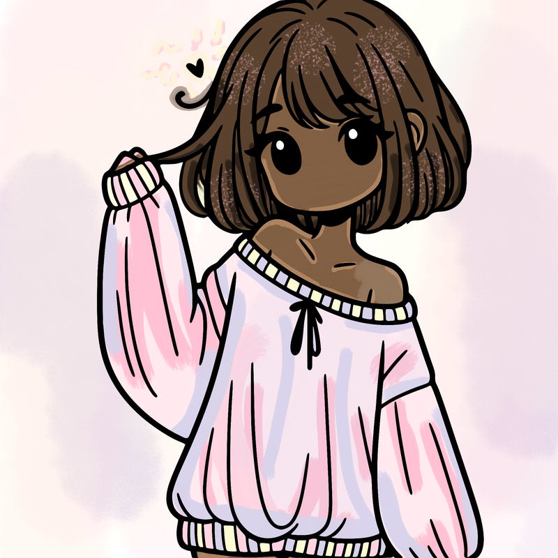 girl in baggy sweater hanging off her shoulder