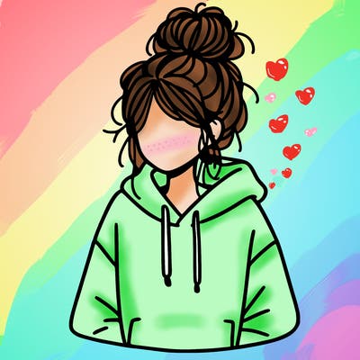 girl with messy hair bun with oversized hoodie