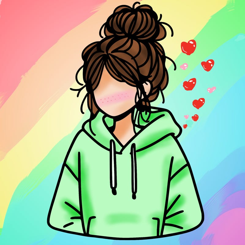 girl with messy hair bun with oversized hoodie