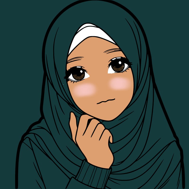 a realistic girl with an hijab