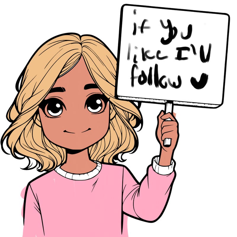 realistic girl holding up a sign