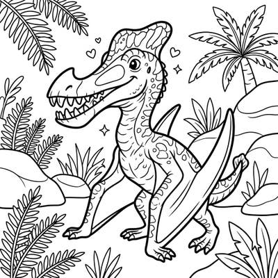Embark on a thrilling prehistoric adventure with this charming Dsungaripterus coloring page, specially designed to captivate young artists aged 4-8. This friendly flying dinosaur is ready to soar off the page with your imaginative color choices.