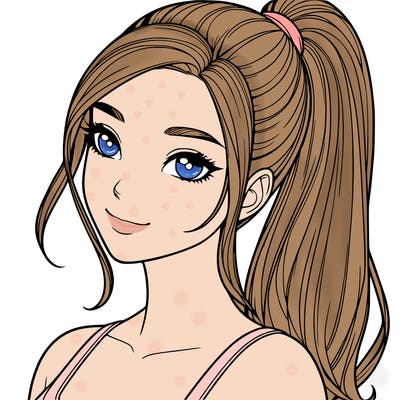 a super realistic women with a ponytail