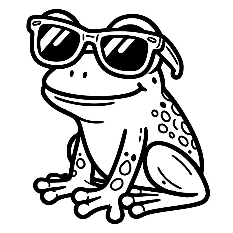 frog wearing sunglasses