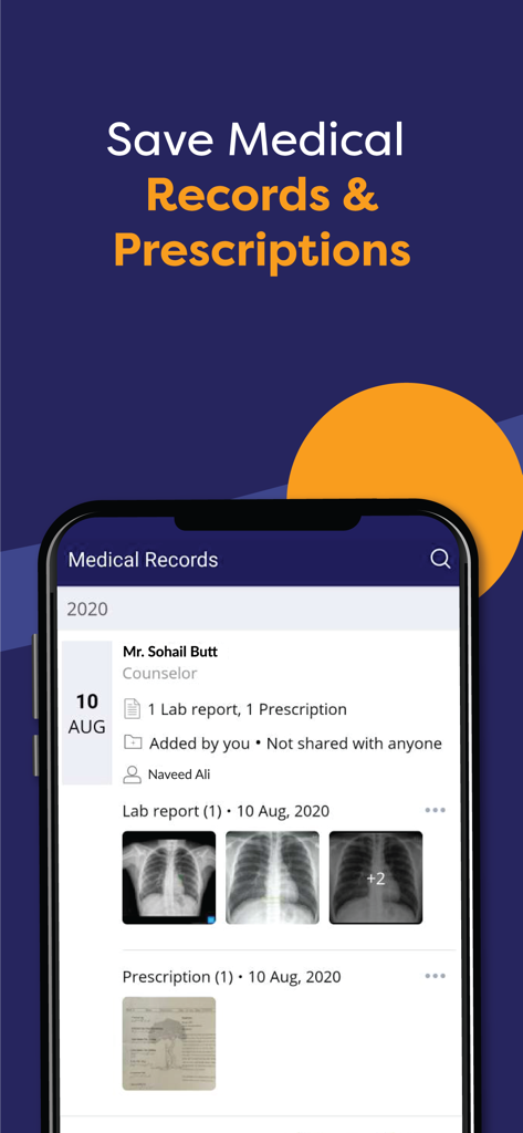 oladoc - the health app - Digital storage for medical records and prescriptions on the oladoc app.
