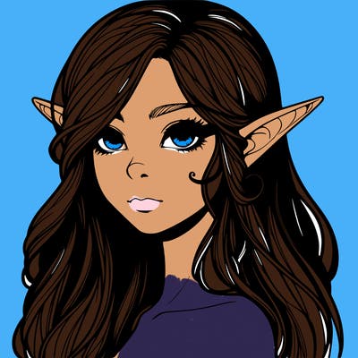 elf girl realistic dark fantasy