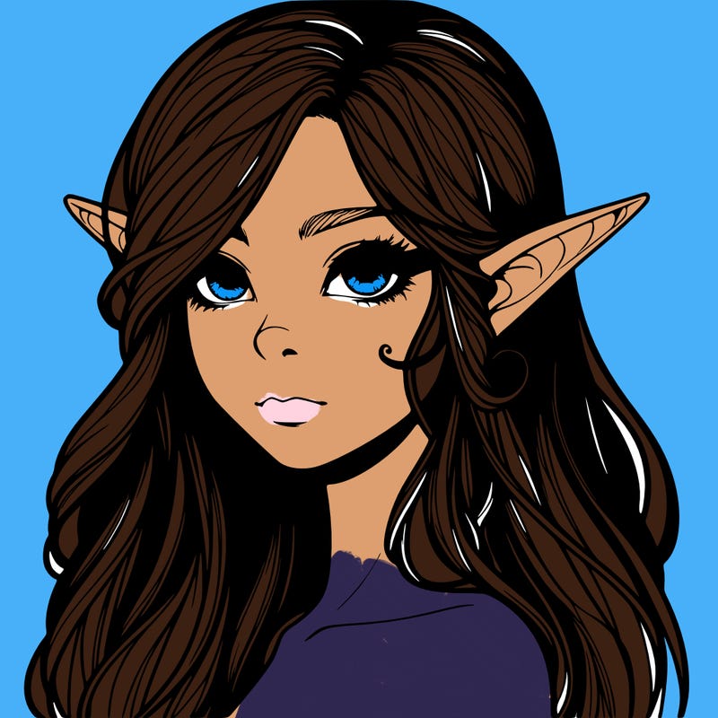 elf girl realistic dark fantasy