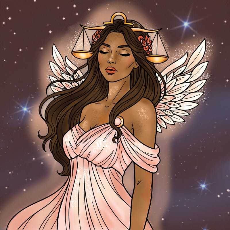 libra girl zodiac sign head to shoulders