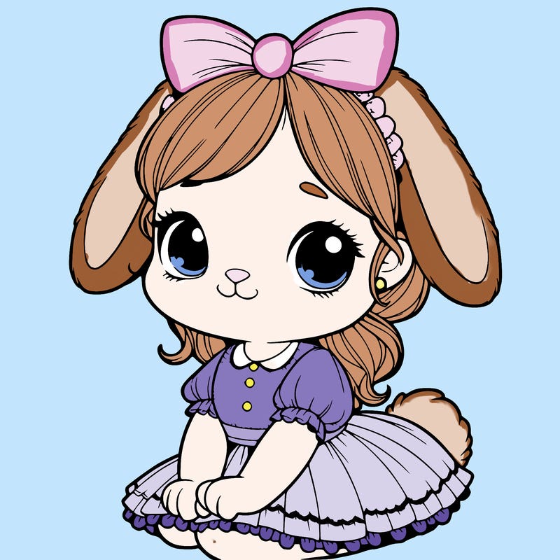 cute easter bunny girl realistic