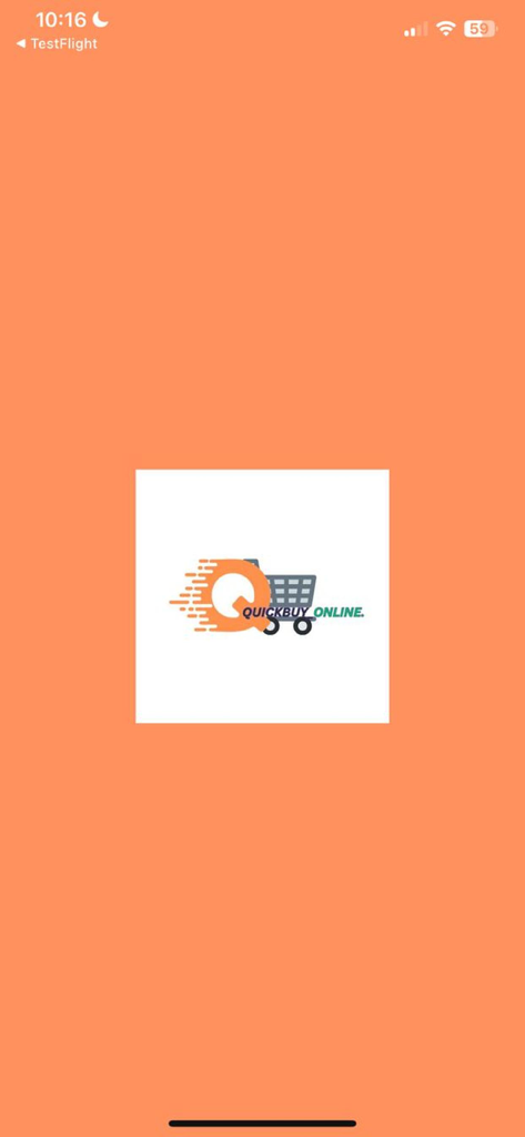 QuickBuy Online - QuickBuy Online splash screen with logo and shopping cart icon