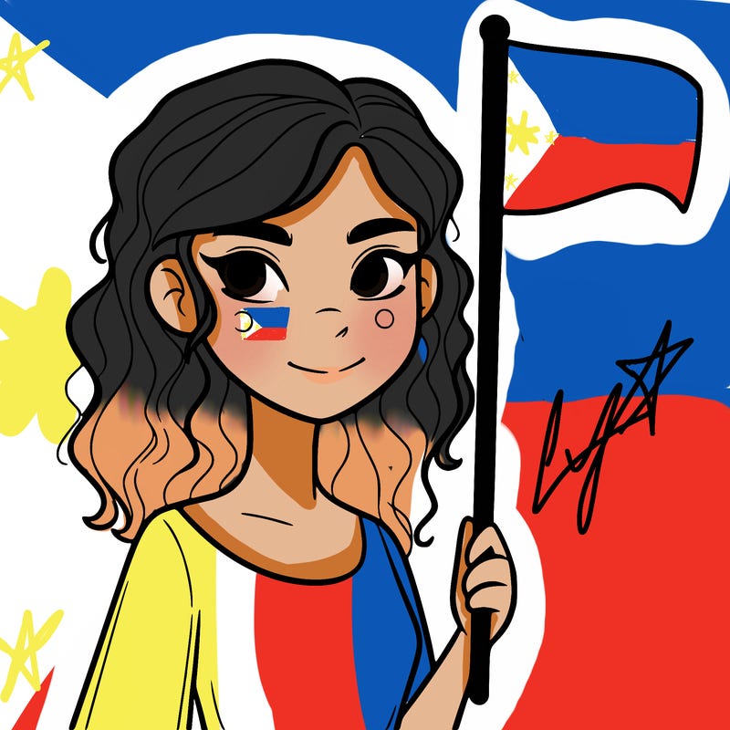 hot girl holding a flag