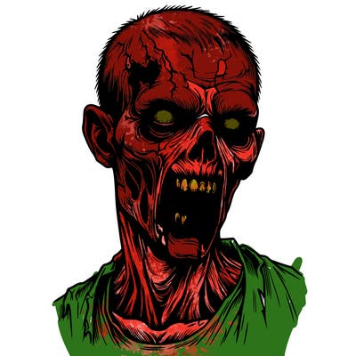 creepy realistic zombie