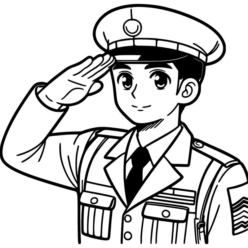 military man saluteing
