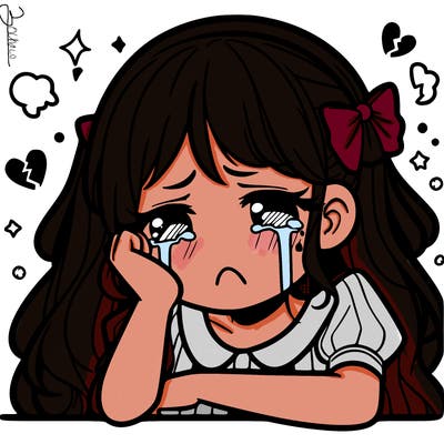 a girl crying from a break up