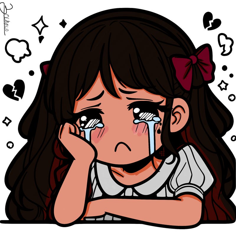 a girl crying from a break up