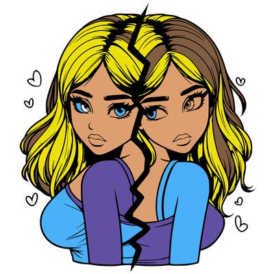 realistic girl split